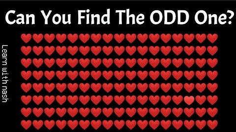 90% of People Fail to Find Even Half of the Odd Ones