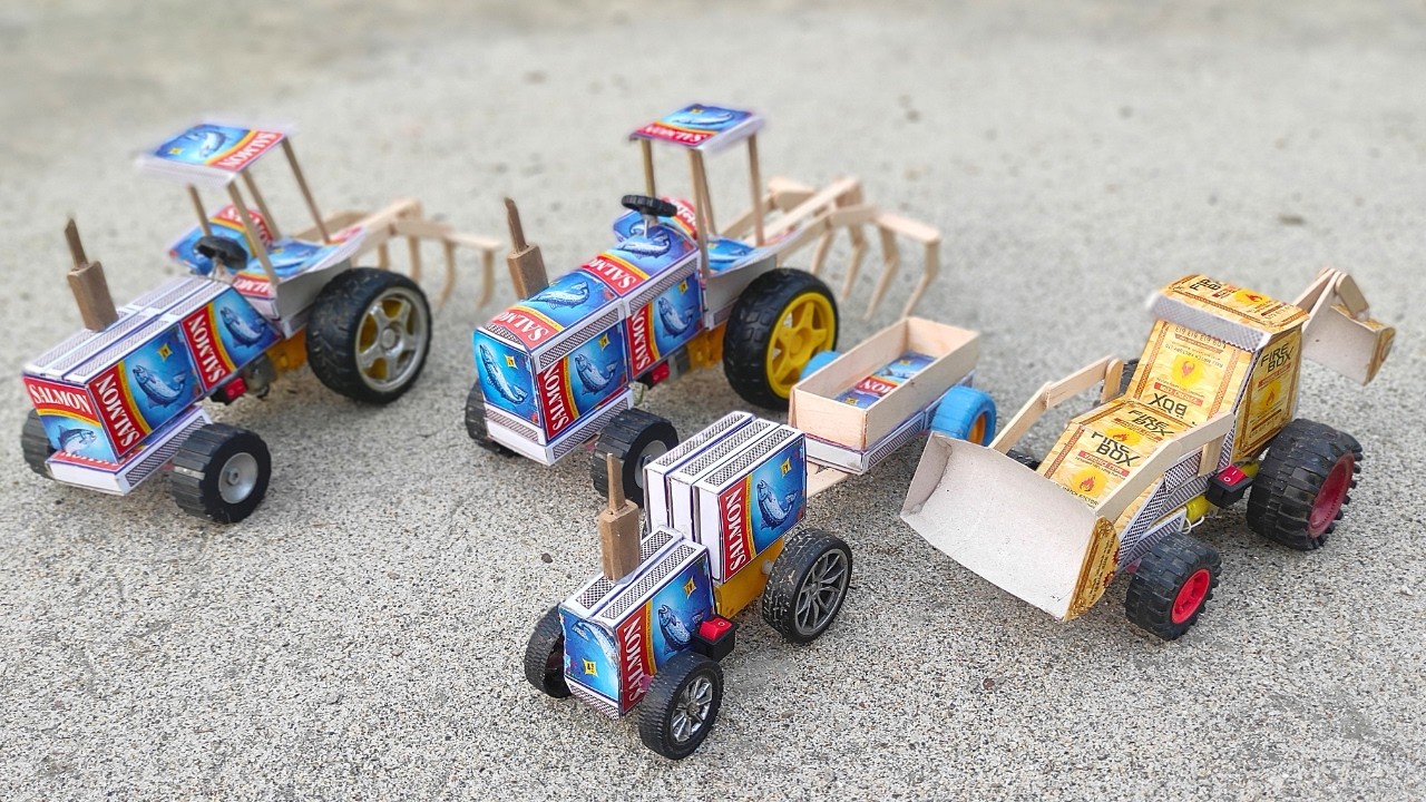 Science Project Jcb How to make JCB at Home from Matchbox | DIY JCB Backhoe Loader | Mini ...