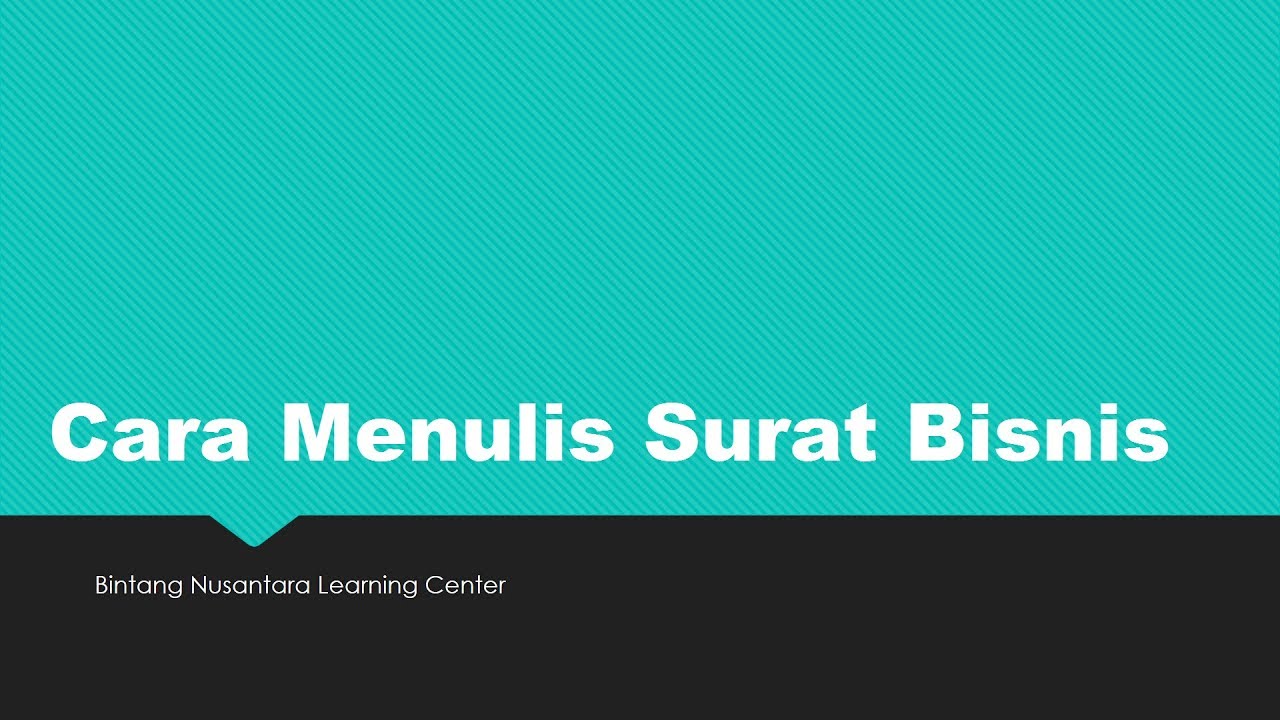 Menulis Surat Bisnis Dalam Bahasa Inggris Business Correspondence