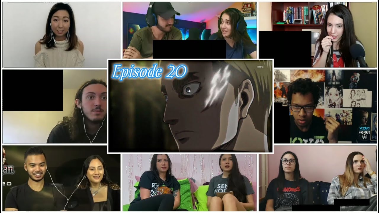 Attack on Titan | Shingeki no Kyojin season 1 episode 20 reaction mashup | 進撃の巨人
