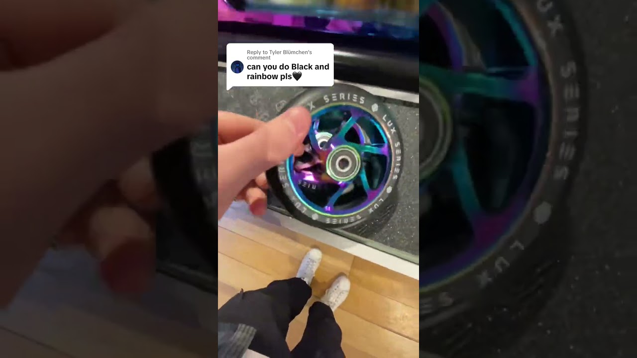 Black & Rainbow Stunt Scooter 🔥