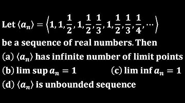 infinite number of limit points of sequence limit superior real analysis iit jam mathematics gate