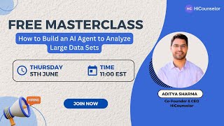 Live Masterclass: Build an AI Agent to Analyze Large Data Sets