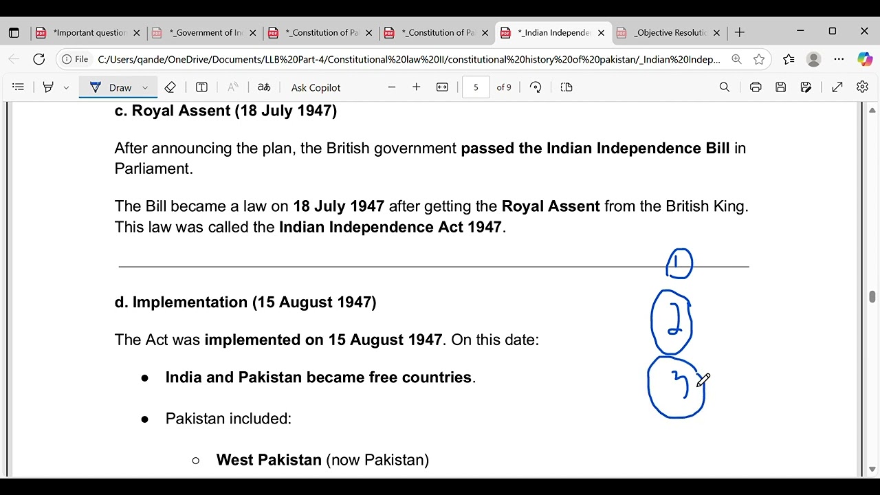 Indian Independence Act 1947 | Constitutional History Of Pakistan | in urdu