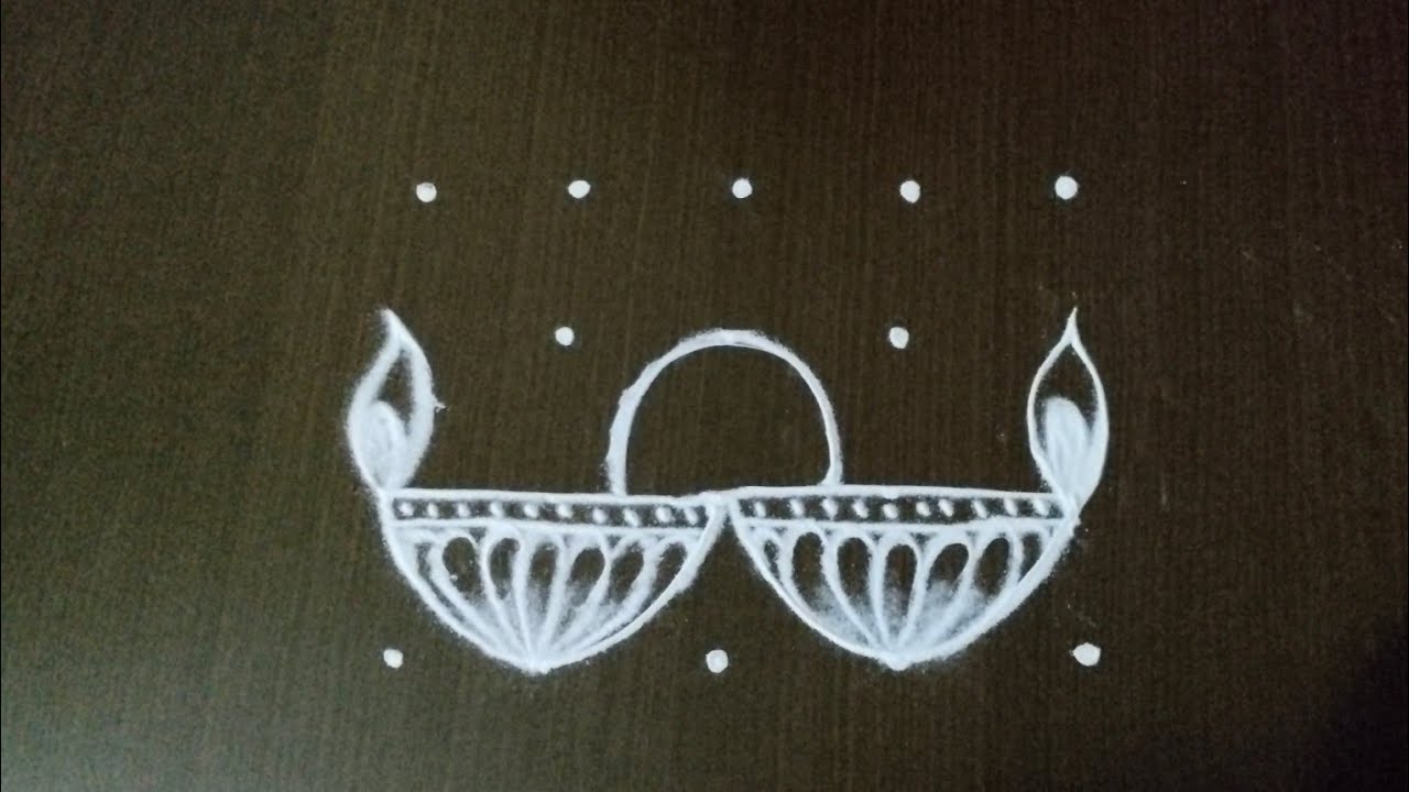 Easy, creative peacock rangoli design for Diwali with 5×4 dots/sankaranti mugglu @NSchannelrangoli