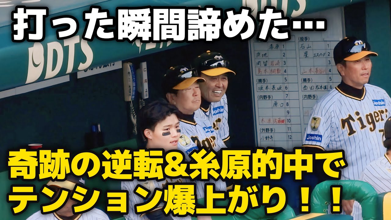 あかん！こんなん奇跡やろ！】7回裏の攻撃以降ベンチで