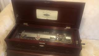 MERMOD FRERES Ideal Soprano 14” Cylinder Music Box 2 tunes