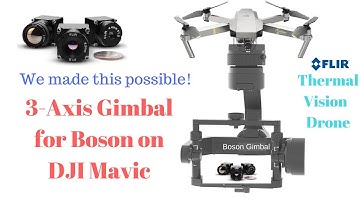 3-Axis Gimbal for FLIR Boson 640/320 on DJI Mavic Pro Now Possible! Change Color Palette on-the-fly