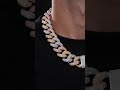 Men’s Iced‑Out Silver Gold Colorful Moissanite Cuban Link Chain #moissanitejewelry #moissanitechains