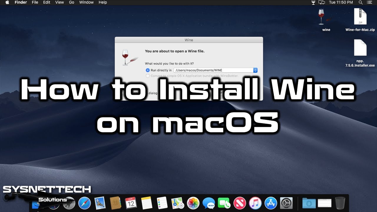 run windows programs on mac using wine