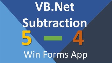 Visual Basic Subtraction with Windows Form Applications