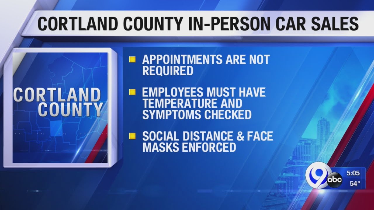 Cortland County inperson car sales YouTube