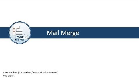 Mail Merge (Microsoft Word) IGCSE ICT (0417)