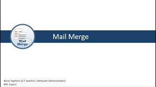 Mail Merge (Microsoft Word) IGCSE ICT (0417)