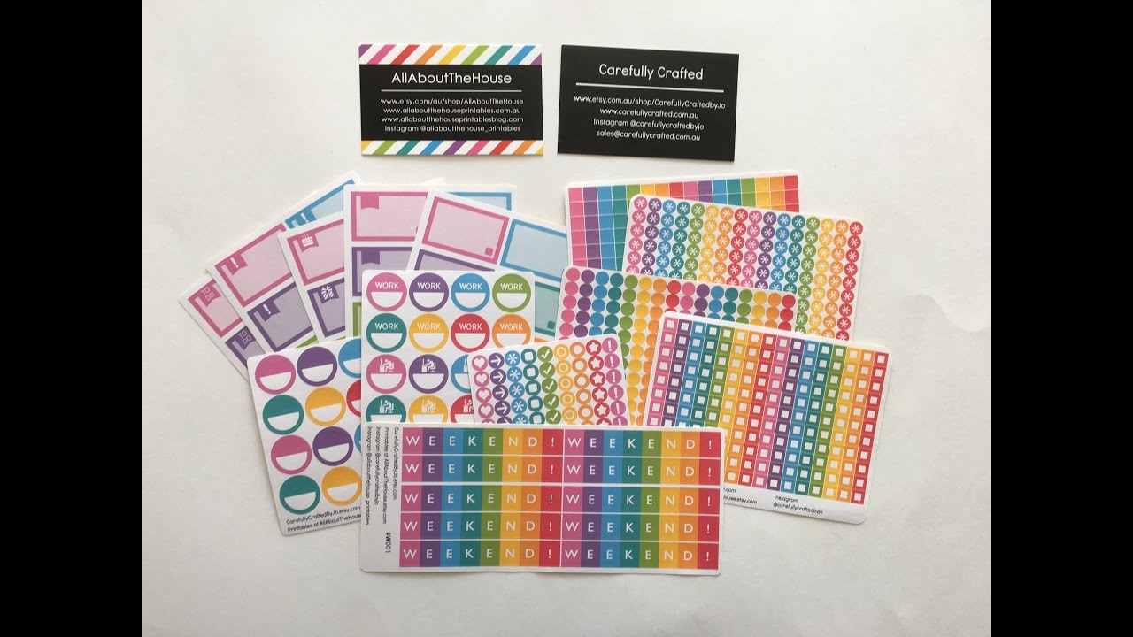 Rainbow functional list planner stickers for Erin Condren, Plum Paper ...
