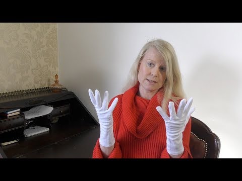 White Cotton Gloves - For Day and Night Wear for People with