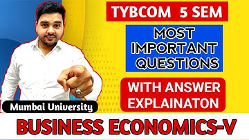 ✅ Most Important Question of Economics | Business Economics TYBCOM 5 SEM | Mumbai University