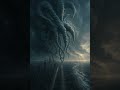 La Mano di Tempesta sulla Città — nube tentacolare sul mare (loop 10s) 🌩️
