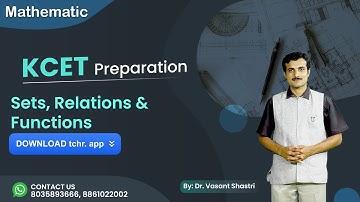 KCET | Mathematics | Sets, Relations and Functions | 2023 | tchr.app | tchr 2023 | KCET