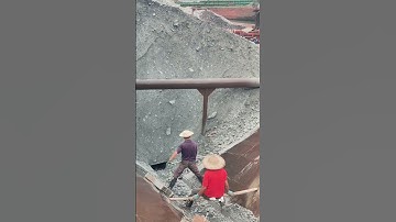 Phosphate ore unloading decompression video #Sand Ship Transportation #Original Video #Safety First