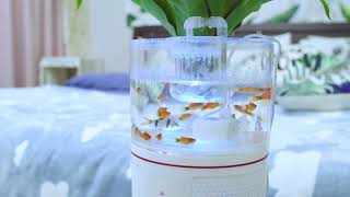 AUGIENB Home Office HEPA Desktop Ionizer Air Purifier + Aquarium Filter screenshot 2