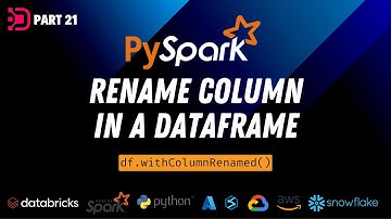 21. Rename Columns in A Dataframe | Using PySpark
