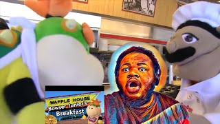 SML Movie: Bowser Junior's Breakfast (REACTION) #sml #bowserjunior #jeffy  #wafflehouse 😂🍳