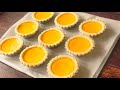 港式蛋撻-香脆曲奇皮蛋撻 | How to make Egg Tarts (Hong Kong Style)♪香港式エッグタルト 作り方