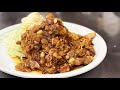 にんにく６０片入り豚ロース肉の生姜焼き　Gingered Pork with 60 Garlic Chips.