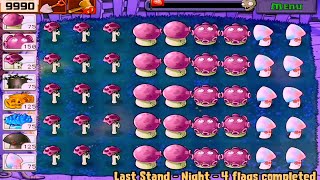 Plants vs Zombies - Puzzle: Last Stand Night - With 4 Mushrooms Party
