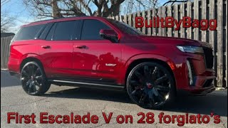 First Escalade V in the world on 28 inch Forgiato’s🔥😤🥶