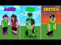 ALEX vs SUB vs SKETCH - SAD LOVE STORY in Minecraft! (The Pals)