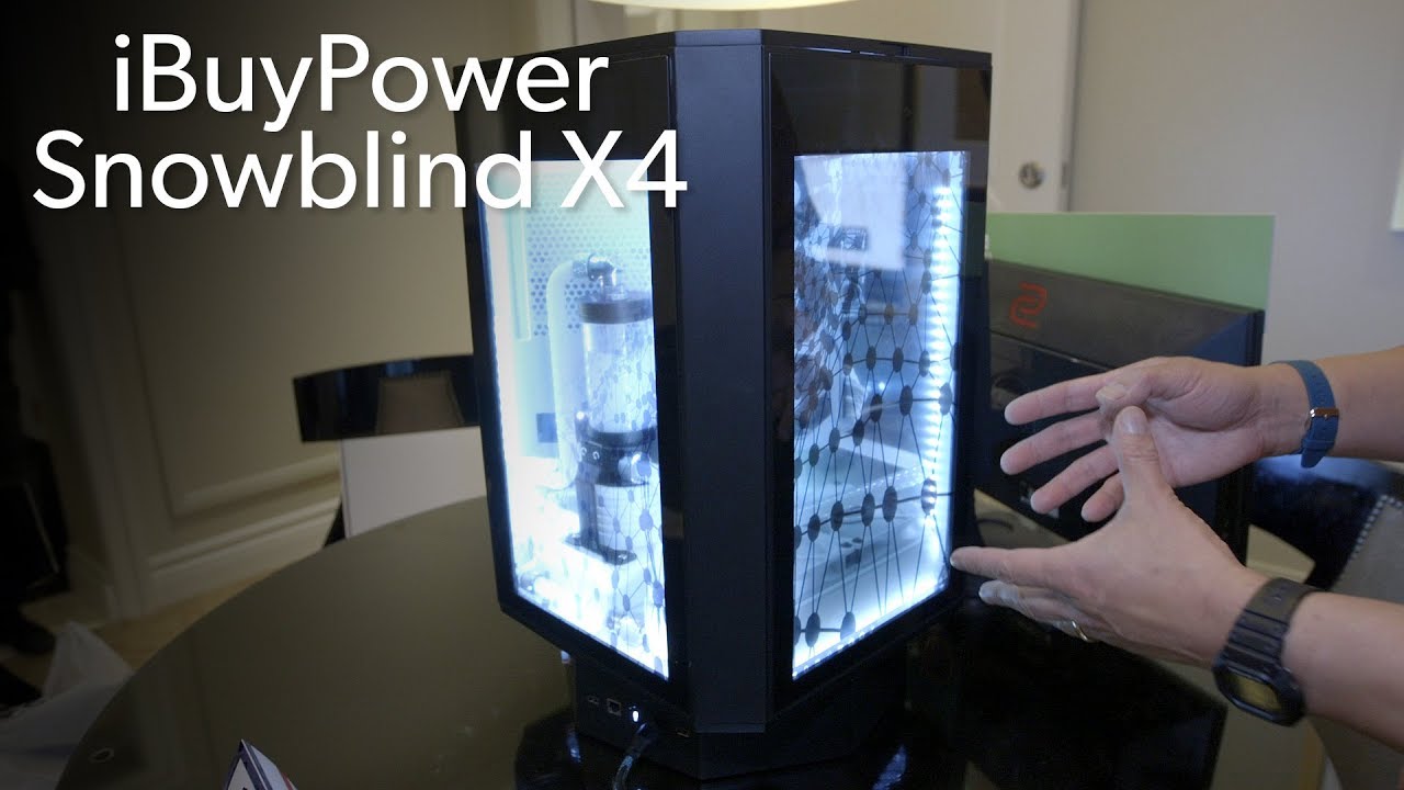 Ibuypower Snowblind X4 The Rotating Pc Youtube Pc Cases Electronic Products Gadgets