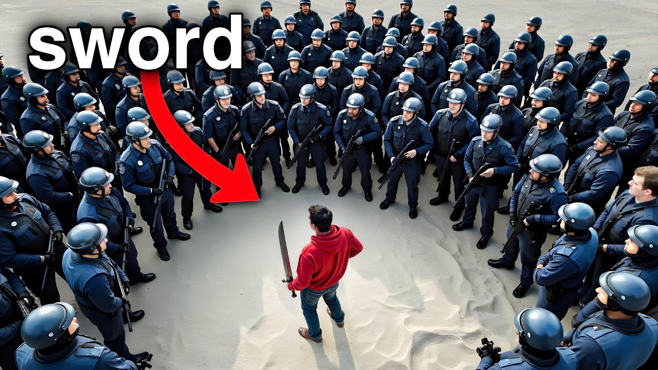 1 Guy Vs 100 Cops...