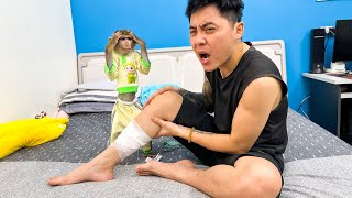 Monkey Kaka helped her dad get things when his leg was injured by Monkey KaKa 52,354 views 10 days ago 12 minutes, 24 seconds