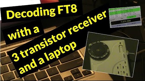 Decoding FT8 with a simple 3 transistor receiver and laptop computer