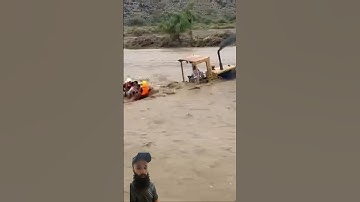 Heroic Excavator Driver Saves Lives During Massive Flooding! #shortsfeed #flooding #youtubeshorts