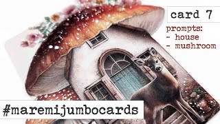 Enchanting Collage Art! 🏡✨ ! #maremijumbocards - card (7) - prompts: house + mushroom