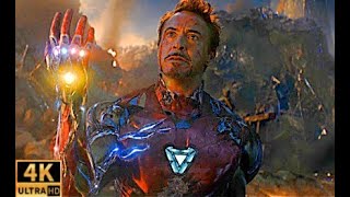 Старк одевает перчатку бесконечности. Stark puts on the gauntlet of infinity. Финал Avengers Endgame