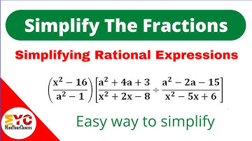 Simplify | Simplify Fractions | Simplifying Rational Expressions | Simplification @MindYourChoices
