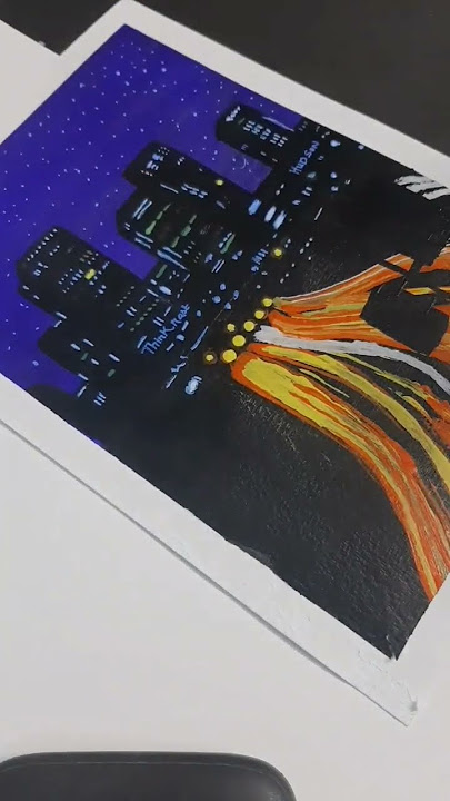 Cityscape Night View Painting #art #painting #cityscapepainting #artwithaffan