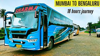 MUMBAI TO BENGALURU BUS JOURNEY BY SHARMA TRAVELS AC SLEEPER BUS