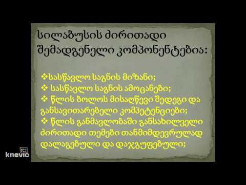 პრეზენტაცია სასწავლო პროცესის დაგეგმვა