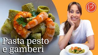 Paccheri ai gamberi con pesto di pistacchio - Benedetta Parodi Official