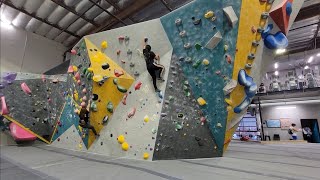 Completing 12 out of 15 V2's and 1 V3 at LA Boulders