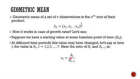 Geometric Mean II Statistical Methods