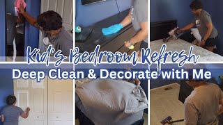 DEEP CLEAN & DECORATE WITH ME | KID'S BEDROOM REFRESH