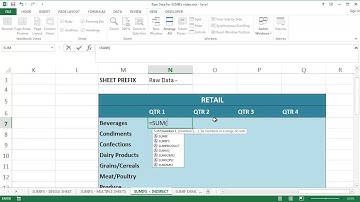 Microsoft Excel 2013 - Combining the SUMIFS and INDIRECT functions