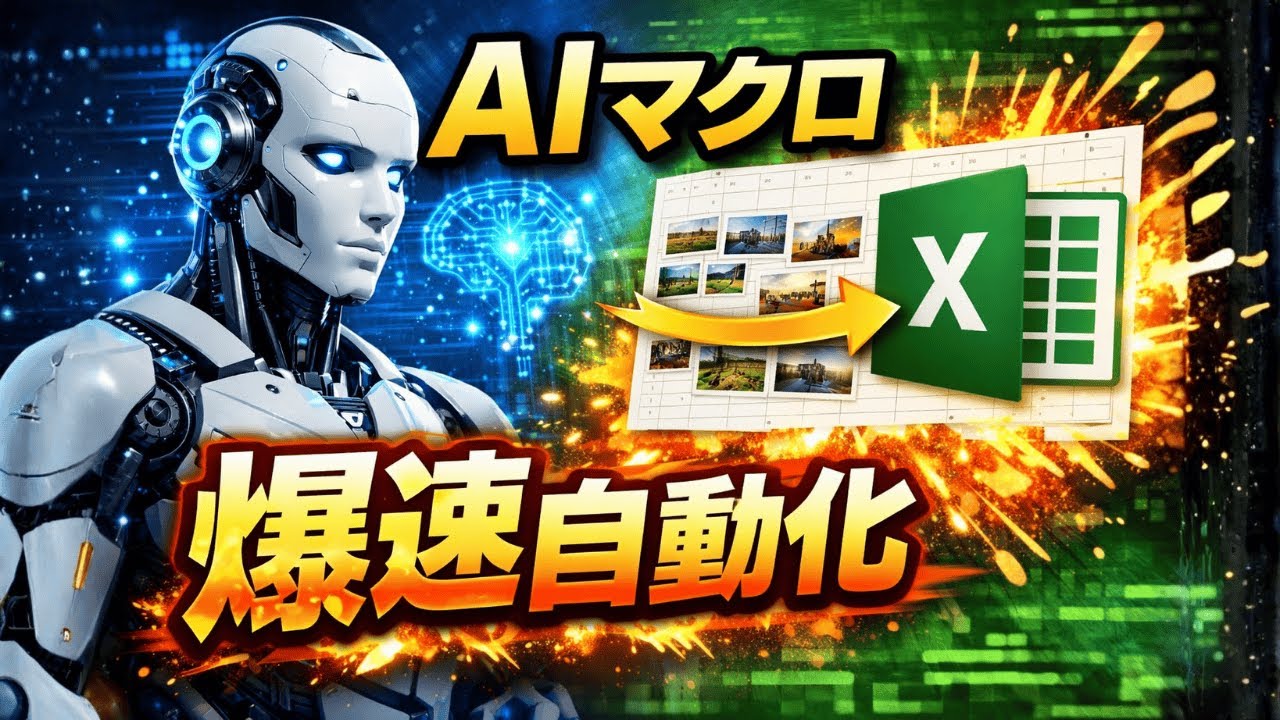 【No245】Excel×AIで　ここまでできる！画像自動配置マクロ完全解説。　Excelマクロは作る時代がやってきた。