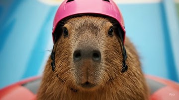 Capybara đi tàu lượn cùng bé và cái kết #capybara